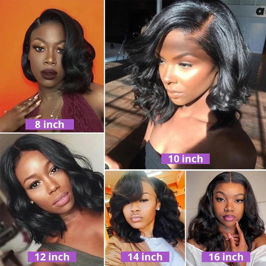 Body Wave Short Bob Wigs 13X4 Lace Front