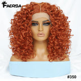 Kinky Curly Synthetic Lace Front Wig Black