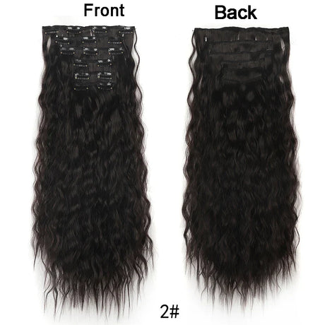 Long Curl Wave Clip In Hair Extensions Pcs/Set