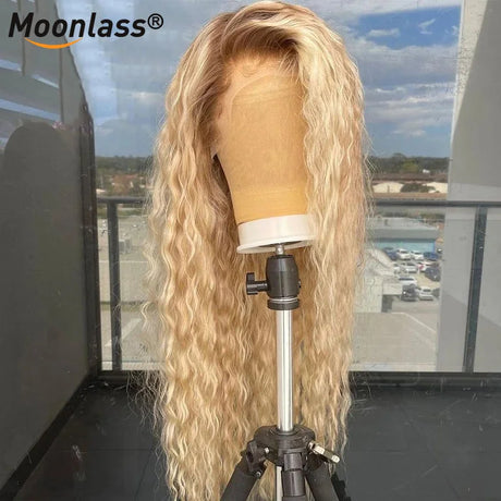 T4 13X4 Lace Frontal Human Hair Wig Blonde