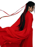 Red Chinese Traditional Hanfu Ladies Ancient Swordsman Cosplay