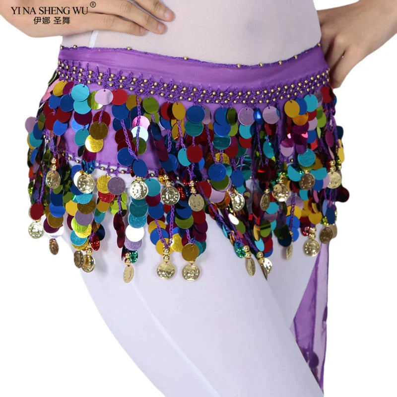 Colorful Belt Belly Dance Belt Costumes Double Layers