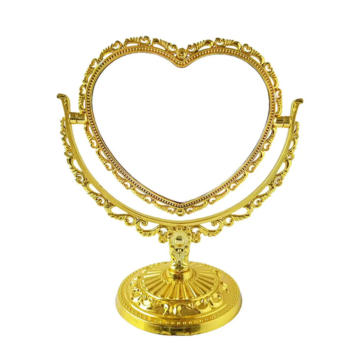 Tabletop Makeup Mirror Elegant Decorative Degree Rotation Desktop