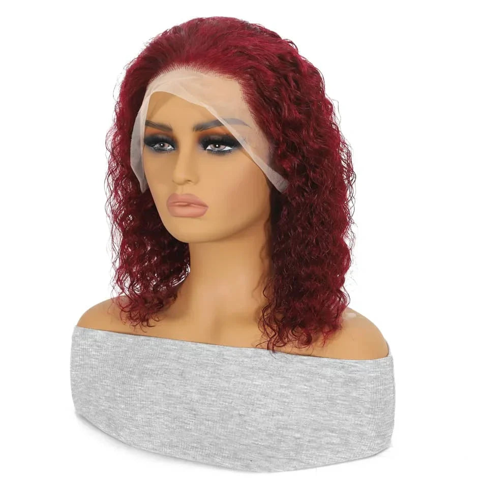 Deep Curly J Bob Wigs Human Hair Water