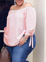 Vonda Women Blouse Elegant Shirts Autumn /