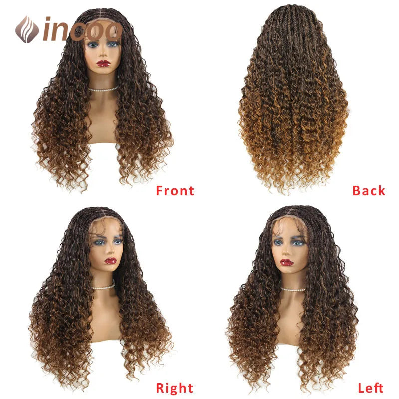 Bohemia Full Lace Box Braided Wig Synthetic