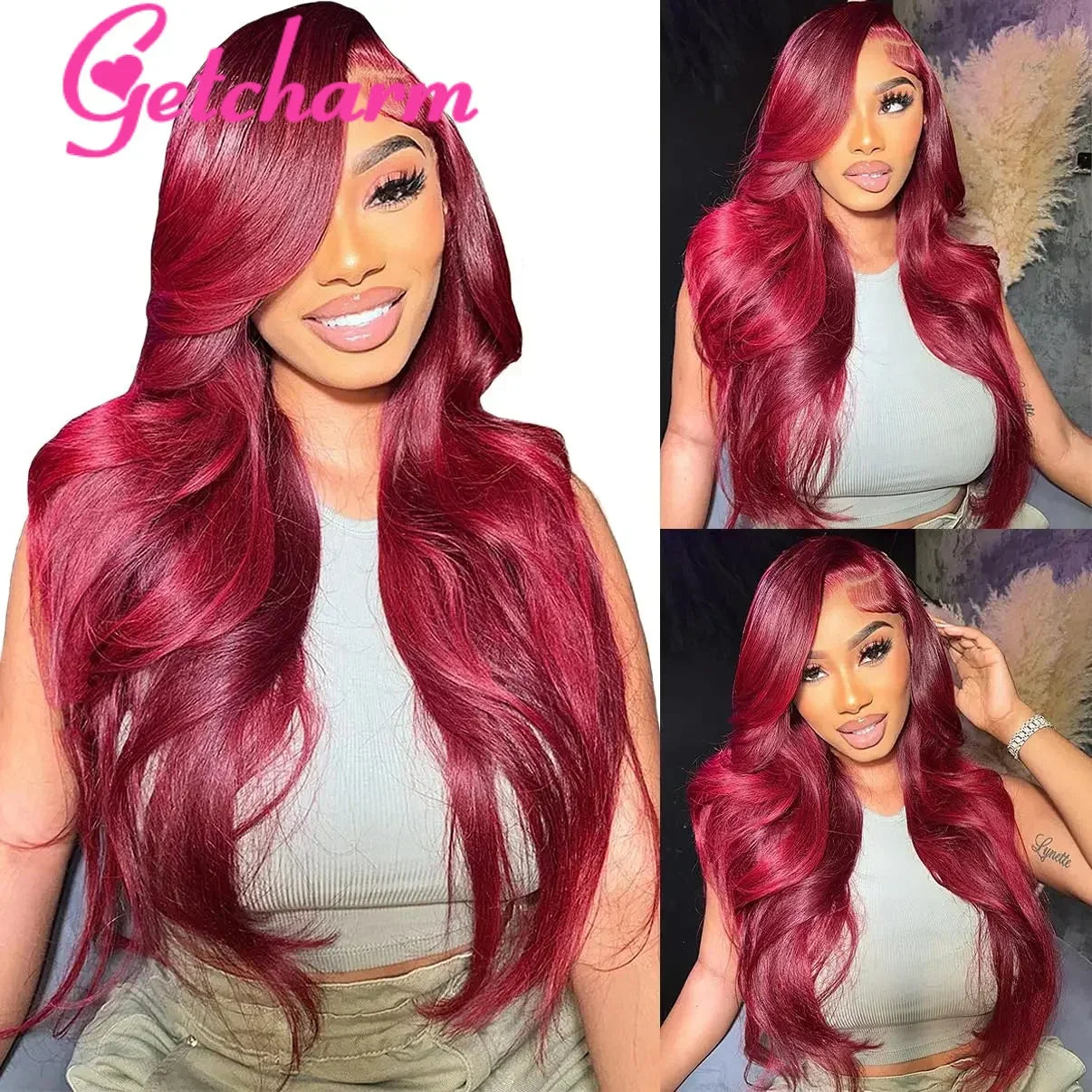 Burgundy Body Wave Lace Front Wig