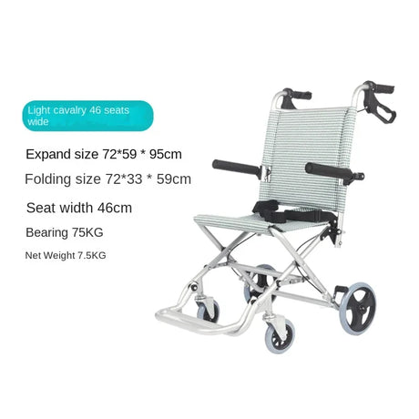 Aluminum Alloy Elderly Wheelchair With Pedal Portable Folding