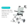 Aluminum Alloy Elderly Wheelchair With Pedal Portable Folding