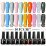 Nude Glitter Gel Nail Polish Set Purple Pink
