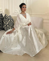 Prom Dress Saudi Arabia Satin Draped Applique Pleat