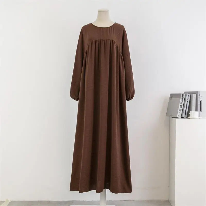 Spirng Autumn Full Sleeve Casual Dress Women Loose