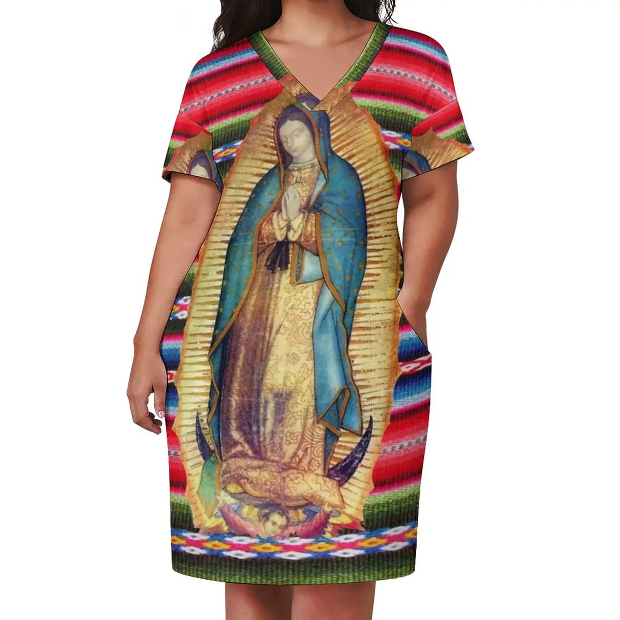 Virgin Mary Catholic Dress Short Sleeve Our Lady