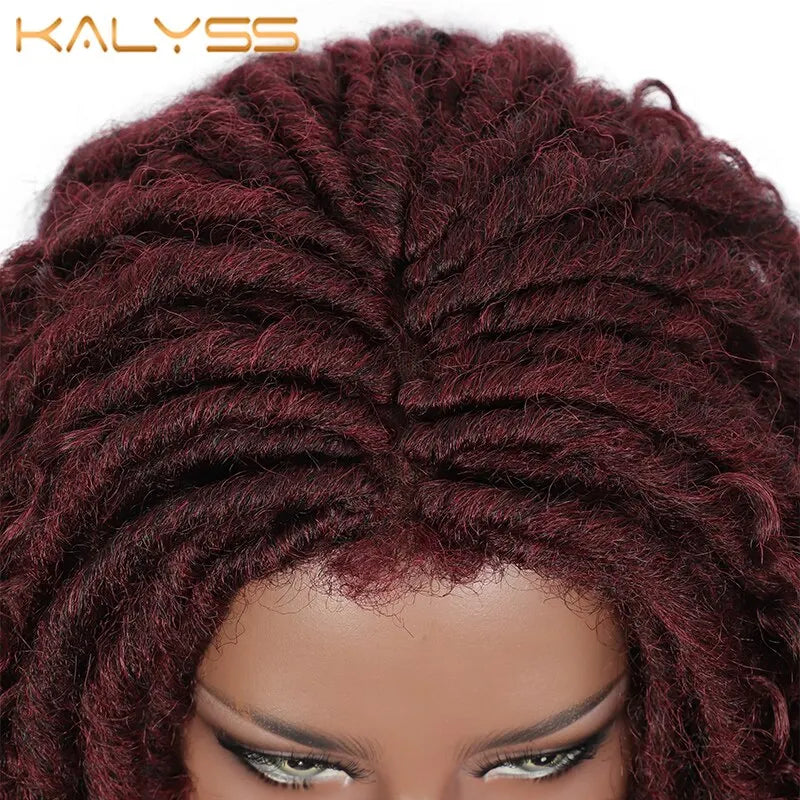 Kalyss Inches Red Wig Synthetic Braids Wigs Full