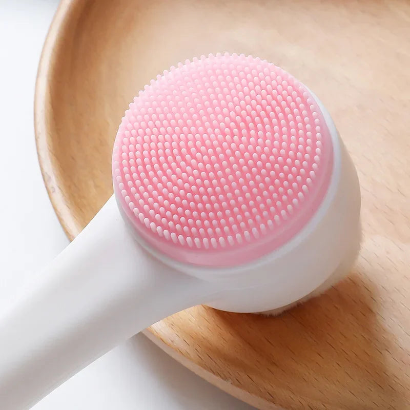 Silicone Face Cleansing Brush Double-Sided Facial Cleanser Blackhead