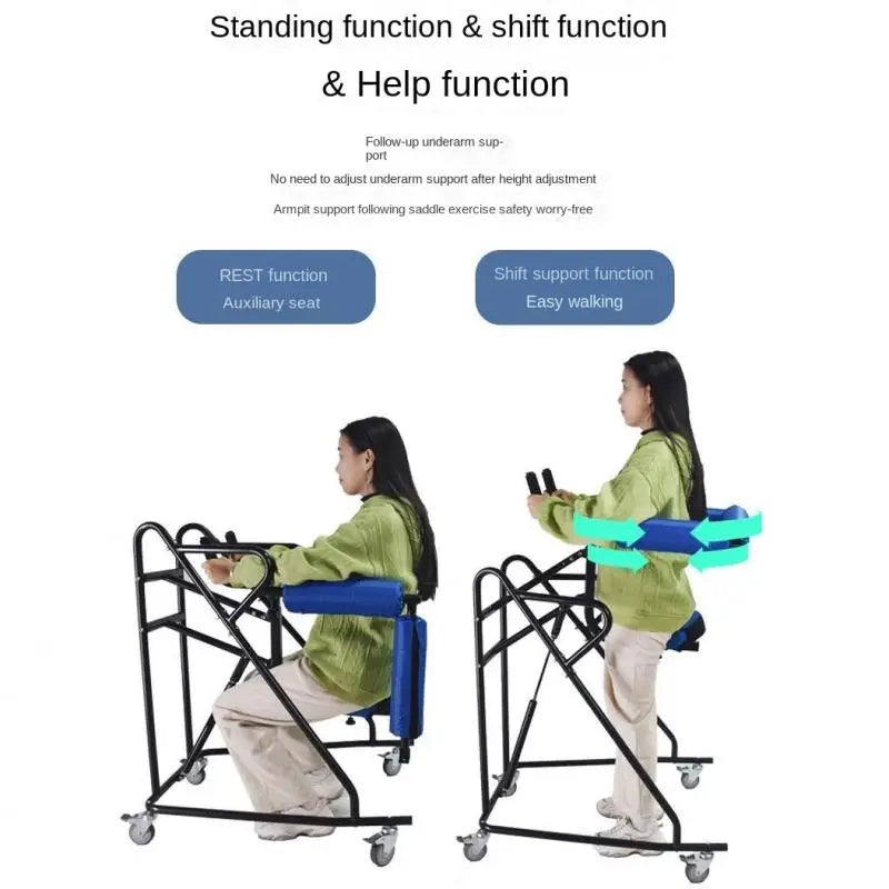 Elderly Walker With Four-Wheel Mobility Aids Stroke Hemiplegia