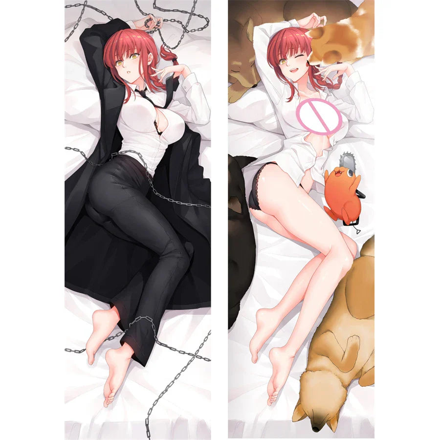 Anime Chainsaw Man Makima Cosplay Dakimakura Pillow Case