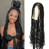 Full Double Lace Front Knotless Box Braided Wigs