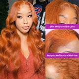 Ginger Orange X Hd Lace Front Wigs Human