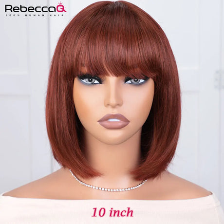 Brown Bob Bob Wig Wear And Go Short