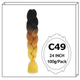 Synthetic Long Jumbo Ombre Braiding Hair For Women