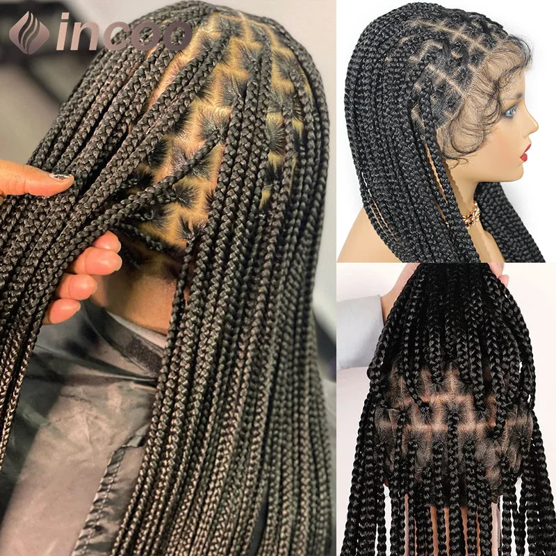 Cornrow Box Braided Wigs Long Jumbo Knotless African