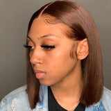 Short Cut Bob Wig Pre Plucked Bone Straight