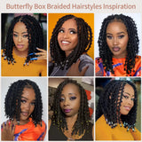 Short Knotless Box Braided Wigs For