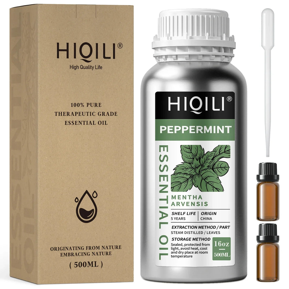 HIQILI 500ML Pure Lemon Essential Oil for Aromatherapy & Massage