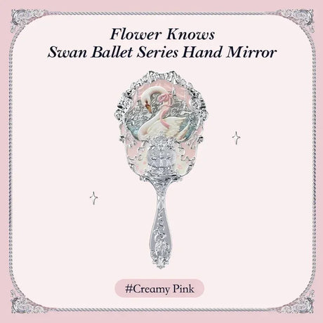 Flower Knows Swan Ballet Series Hand Holding Mirror