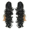 Synthetic Long Wavy Claw Clip On Ponytail Drawstring