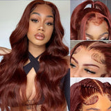 Reddish Brown Body Wave Lace Frontal Human