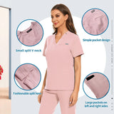 Dentist Scrubs Tops Fashion Hotel Workwear Scrub Shirts