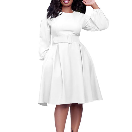 Office Lady A-Line Dress African Long Dresses For