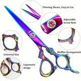 Colorful Hairdressing Scissors Set, Hair Cutting Scissors