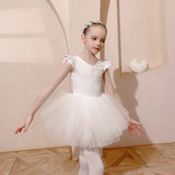 Girls Ballet Tutu Leotard Criss Cross Strap Back