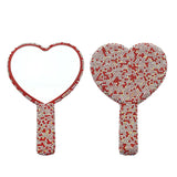 Luxury Diamond Hand Mirror Love Heart Mirror Female