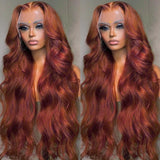 Reddish Brown Body Wave Lace Front Wig