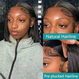 Straight Lace Frontal Bob Wig Pre Plucked