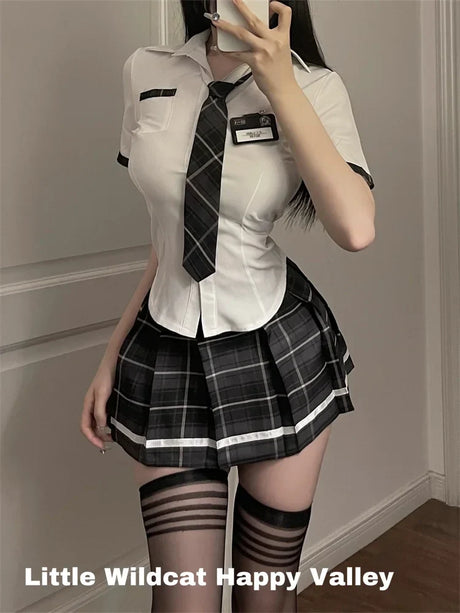 Sexy Lingerie School Student Uniform Role Play Costume