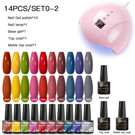 Gel Nail Polish Set With W