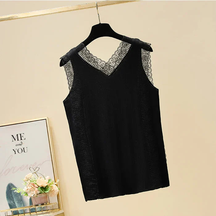 Women Knitted Vest Top New Summer