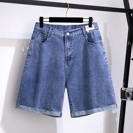 Women' Five-Point Denim Shorts Hip Summer High-Waist