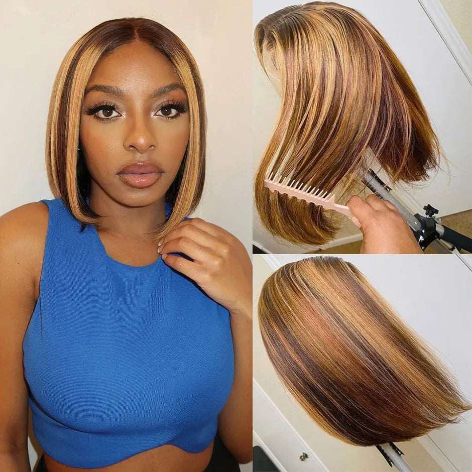 Highlight Straight Short Bob Wig X Hd Transparent