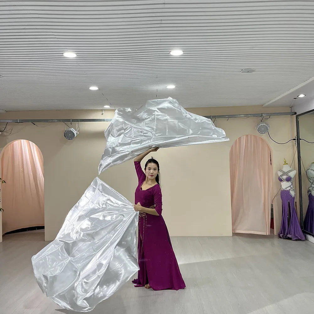 New Flag Dance Props - Multi-Colored Praise Flags with Telescopic Sticks