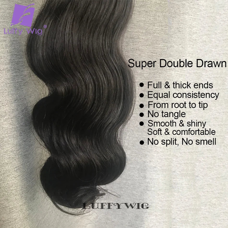 Full Ends Double Drawn Hair Extension Body Wave