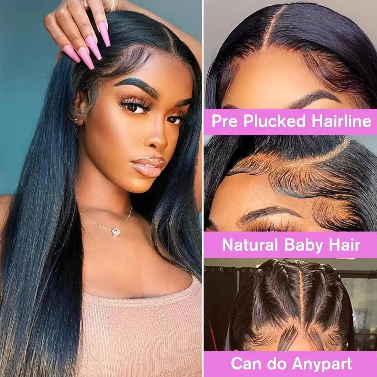 Straight Lace Front Wigs Human Hair