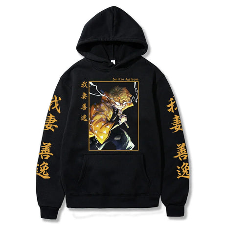 Demon Slayer Japan Anime Hoodie Agatsuma Zenitsu Printed