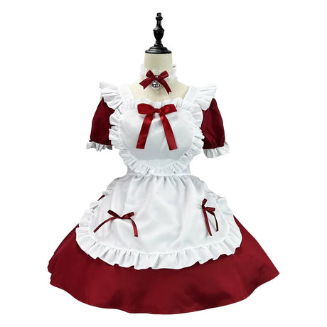 Anime Cute Heart Lolita Maid Cosplay Costume Colors