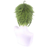 Men Synthetic Green Short Wavy Wig Cosplay Anime